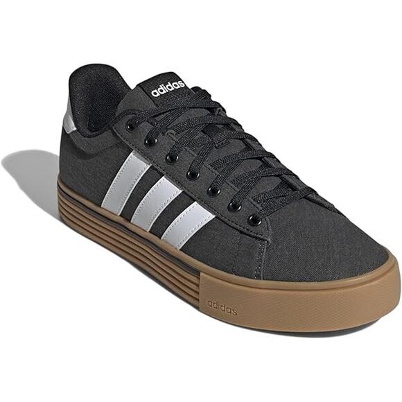 NWT adidas Men's Daily 4.0 Sneaker, Black/White/Gum, 7.5 - Picture 1 of 6